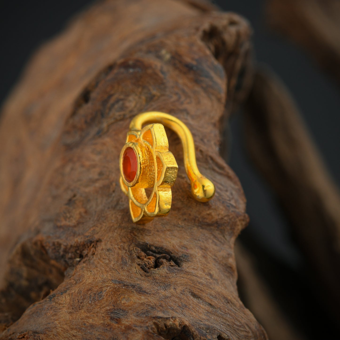 Swadhishthana(Sacral) Chakra Silver Nose Pin