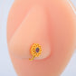 Crown Chakra Gold Plated Silver Nose Pin