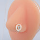 Vishuddhi Chakra Silver Nose Pin