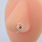 Sacral Chakra Silver Nose Pin With Carnelian