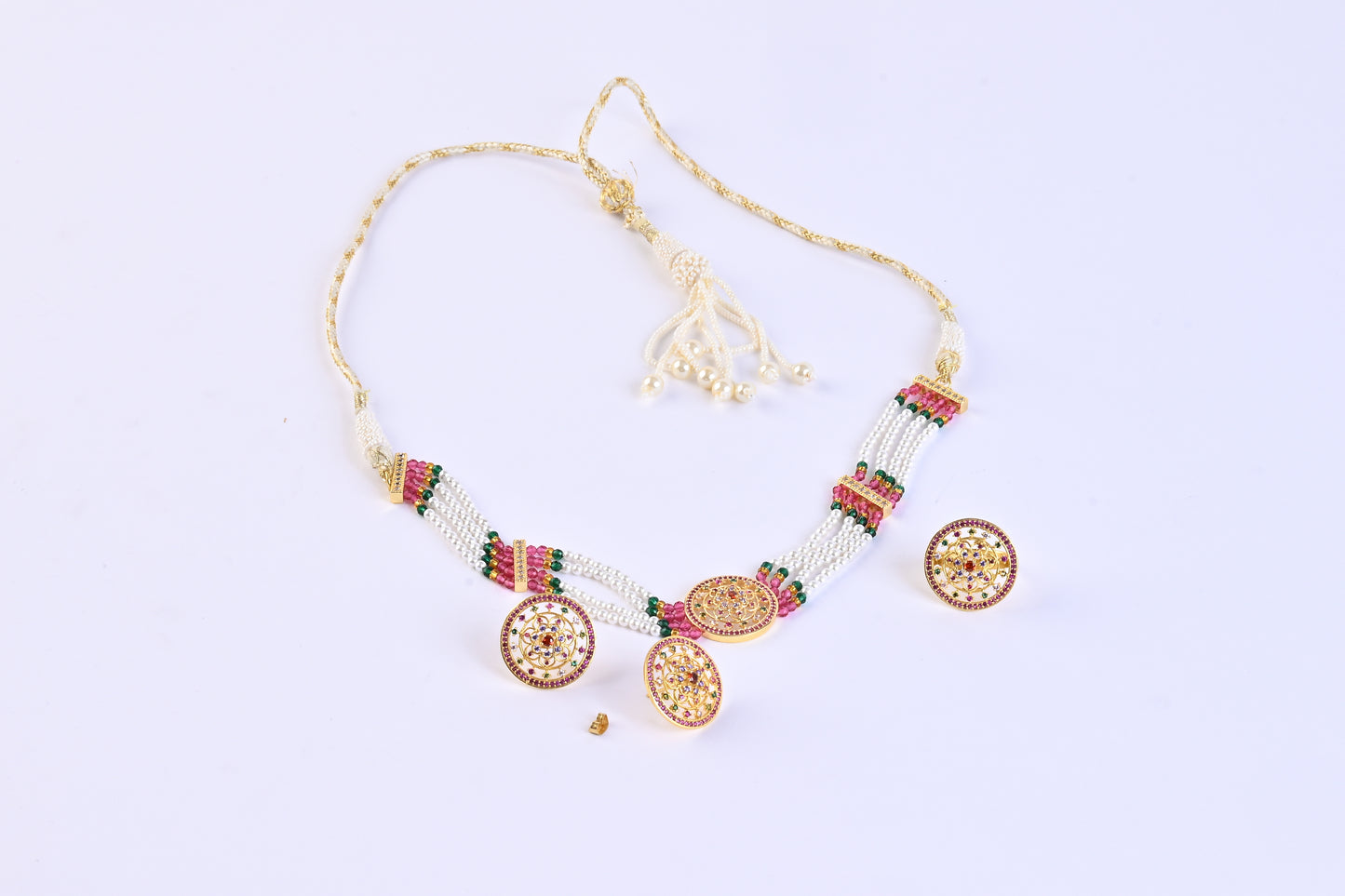 Heera Panna Moti Choker Set