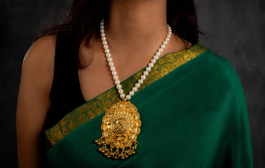 Golden Peacock Necklace