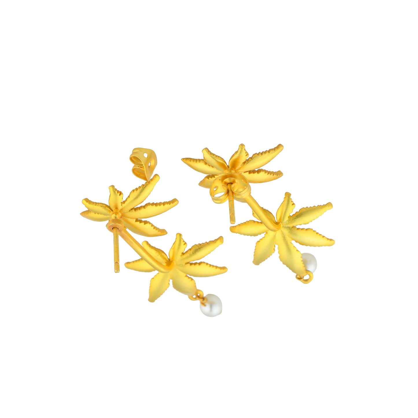 Corbett Canabis EarJackets Cum  Earrings