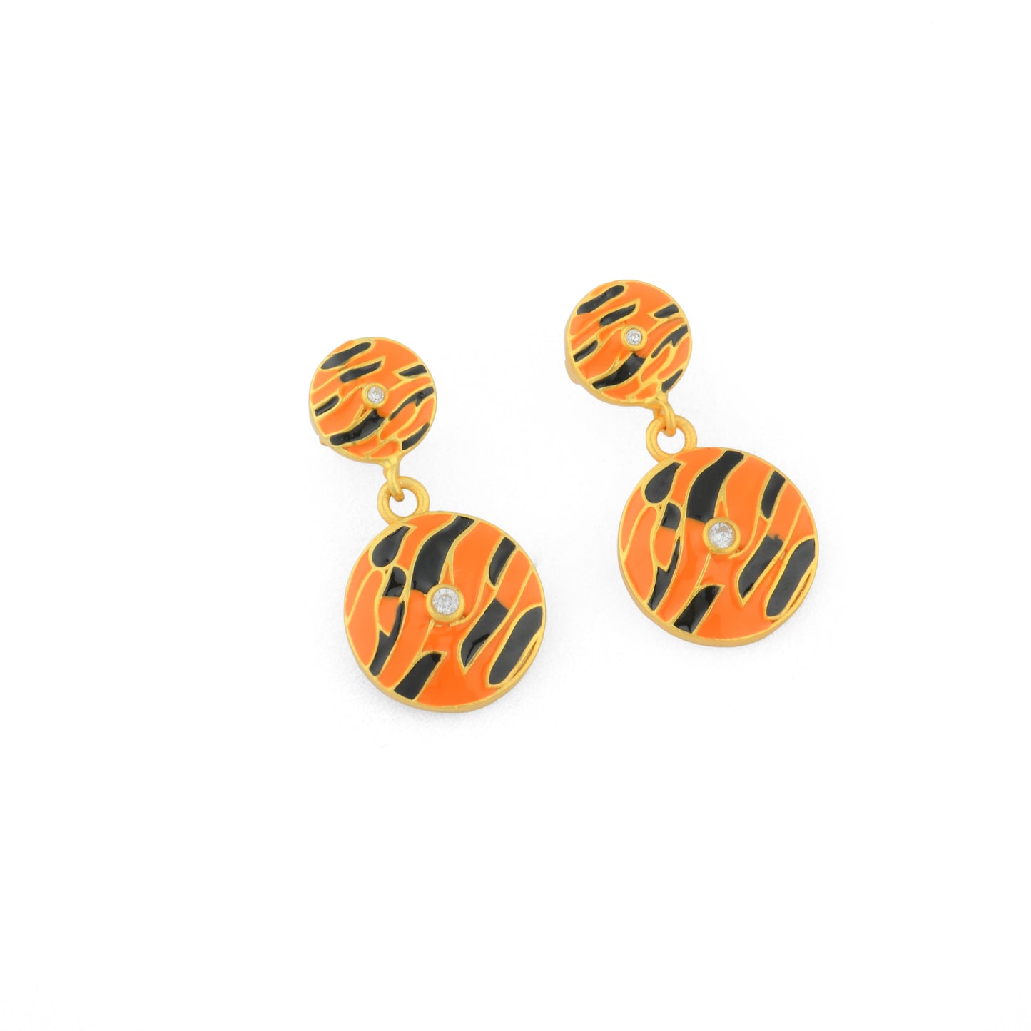 Corbett Tiger Striped Ear Studs