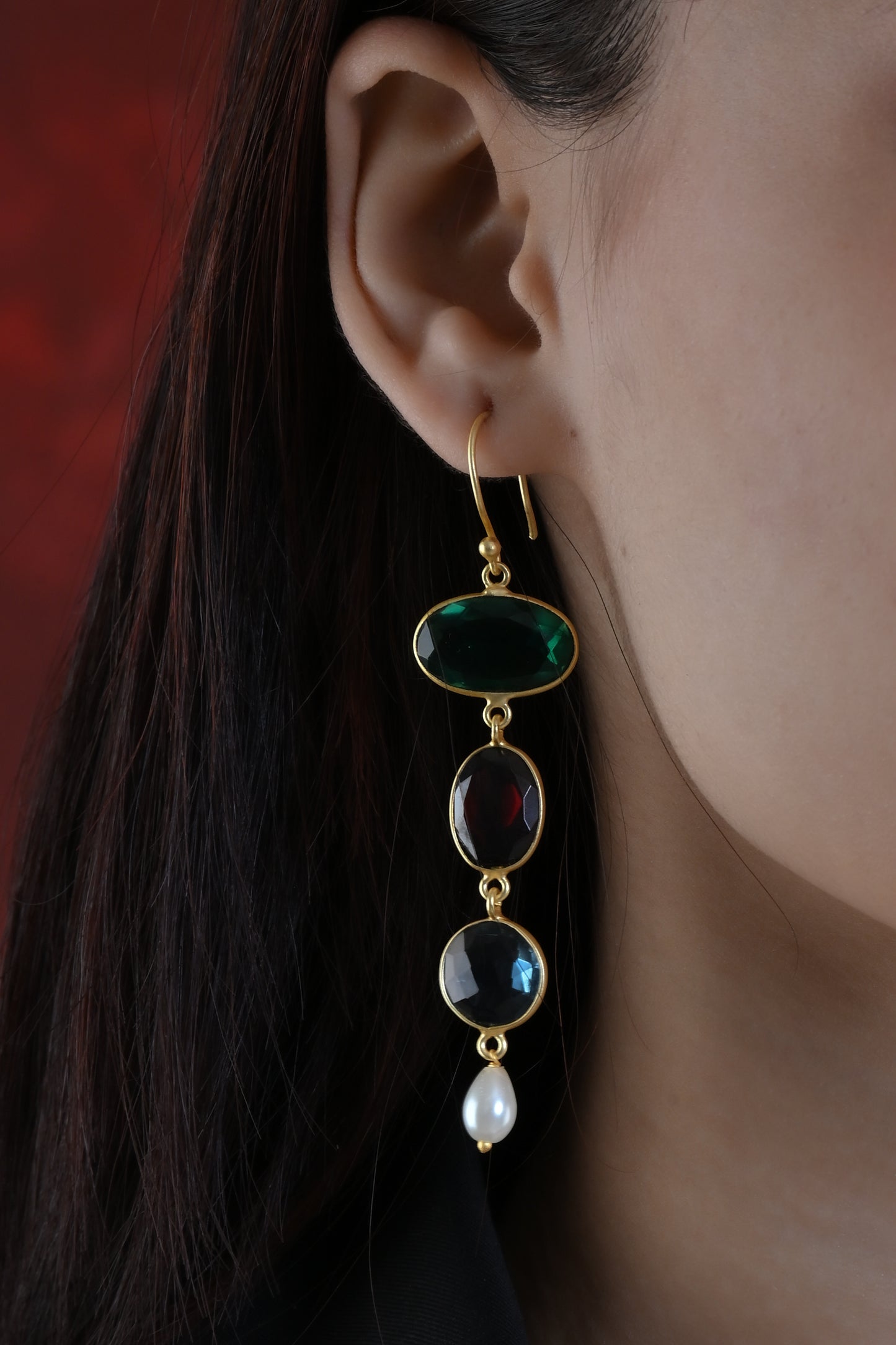 Premium Tri Tone Earrings