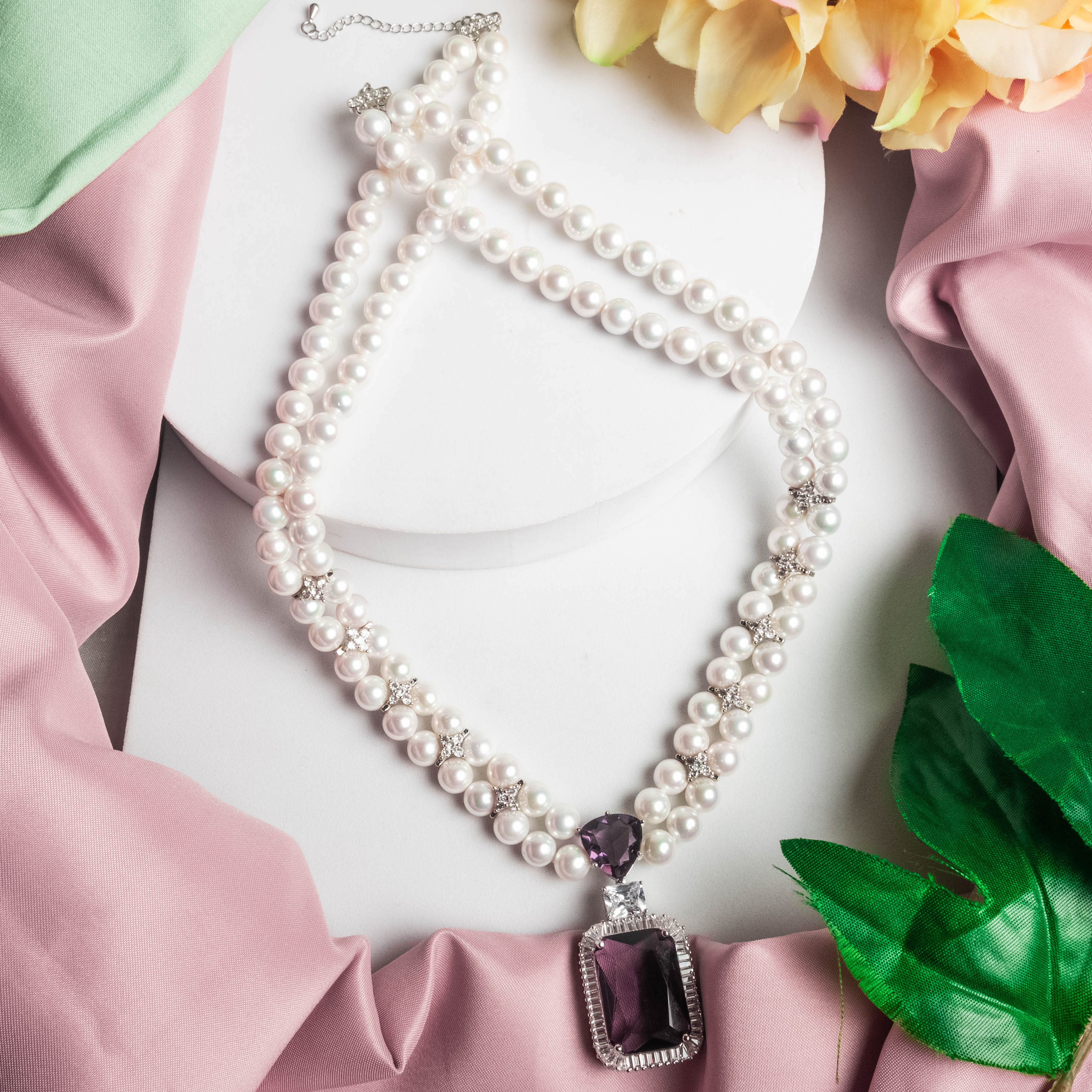 Lavender Storm Pearl Necklace — Beadaholique