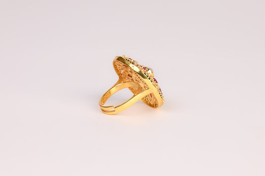 Heera Panna Ornate Ring