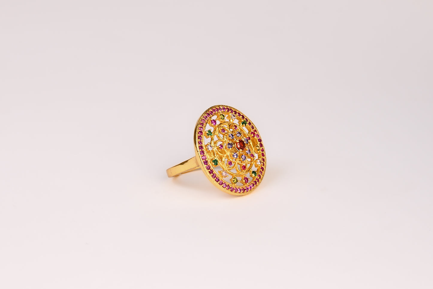 Heera Panna Ring (Small)