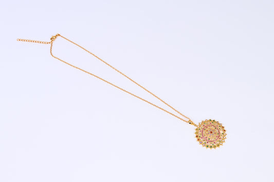 Heera Panna Pendant Necklace