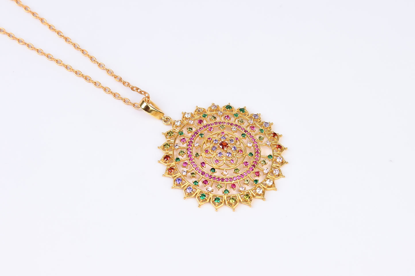 Heera Panna Pendant Necklace