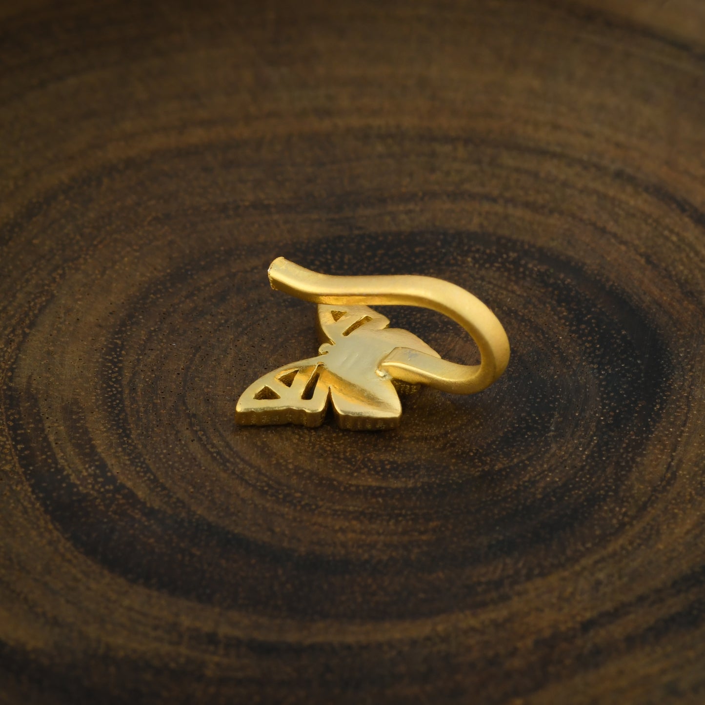 "Adonis Blue" Butterfly Gold Plated Silver Nose Pin