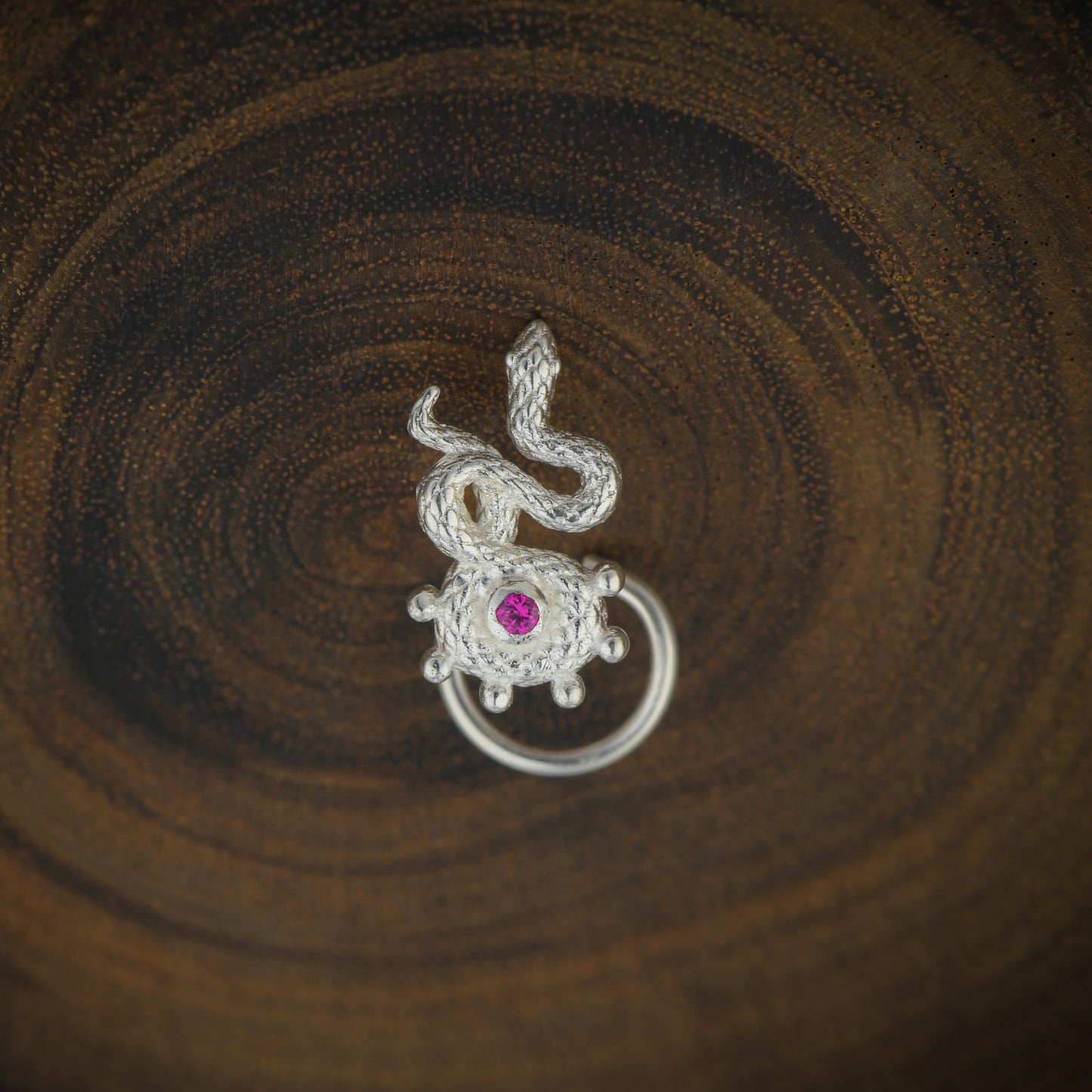 "The Serpent" Silver Nose Pin