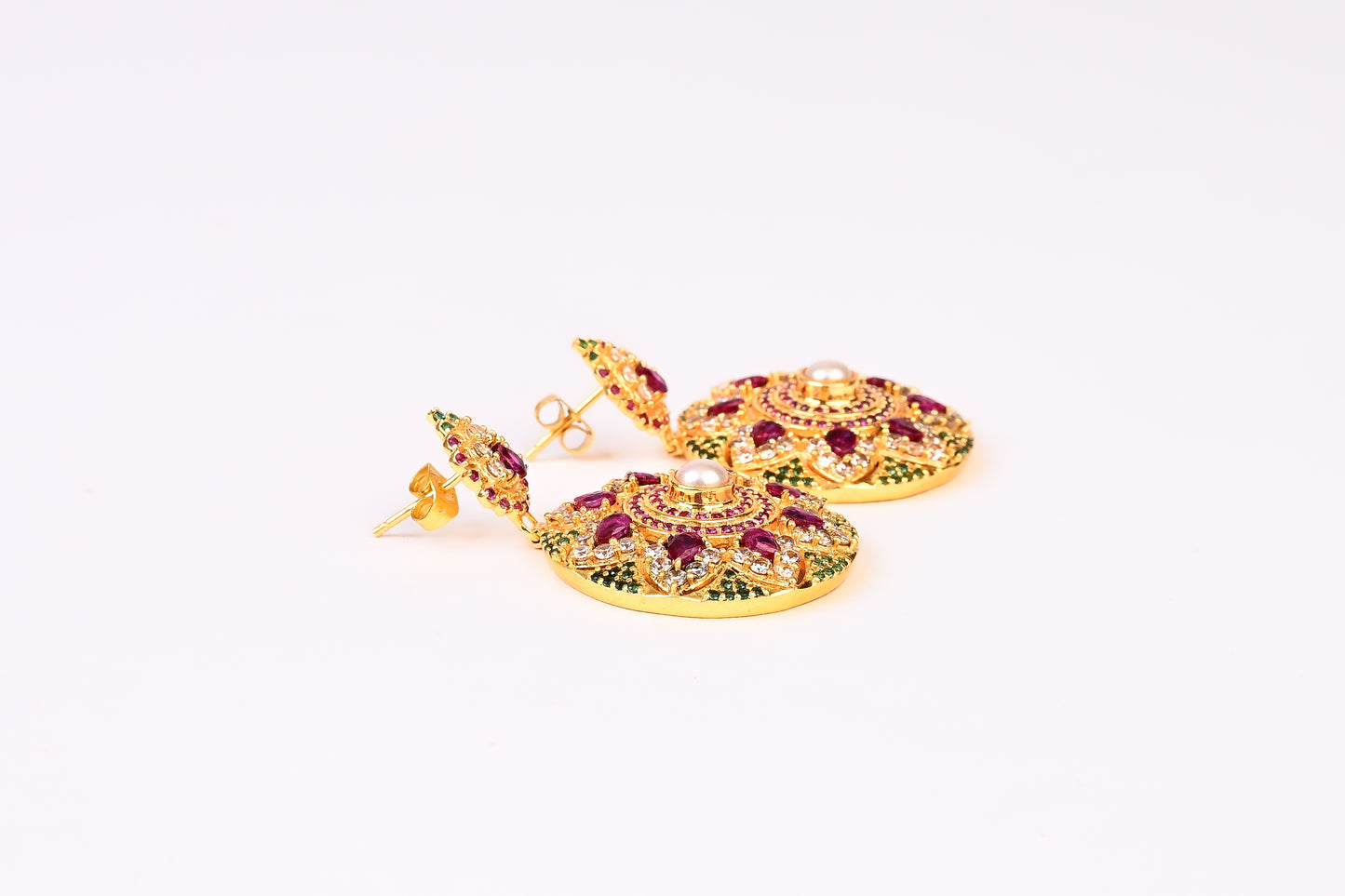 Heera Panna Ornate Earrings