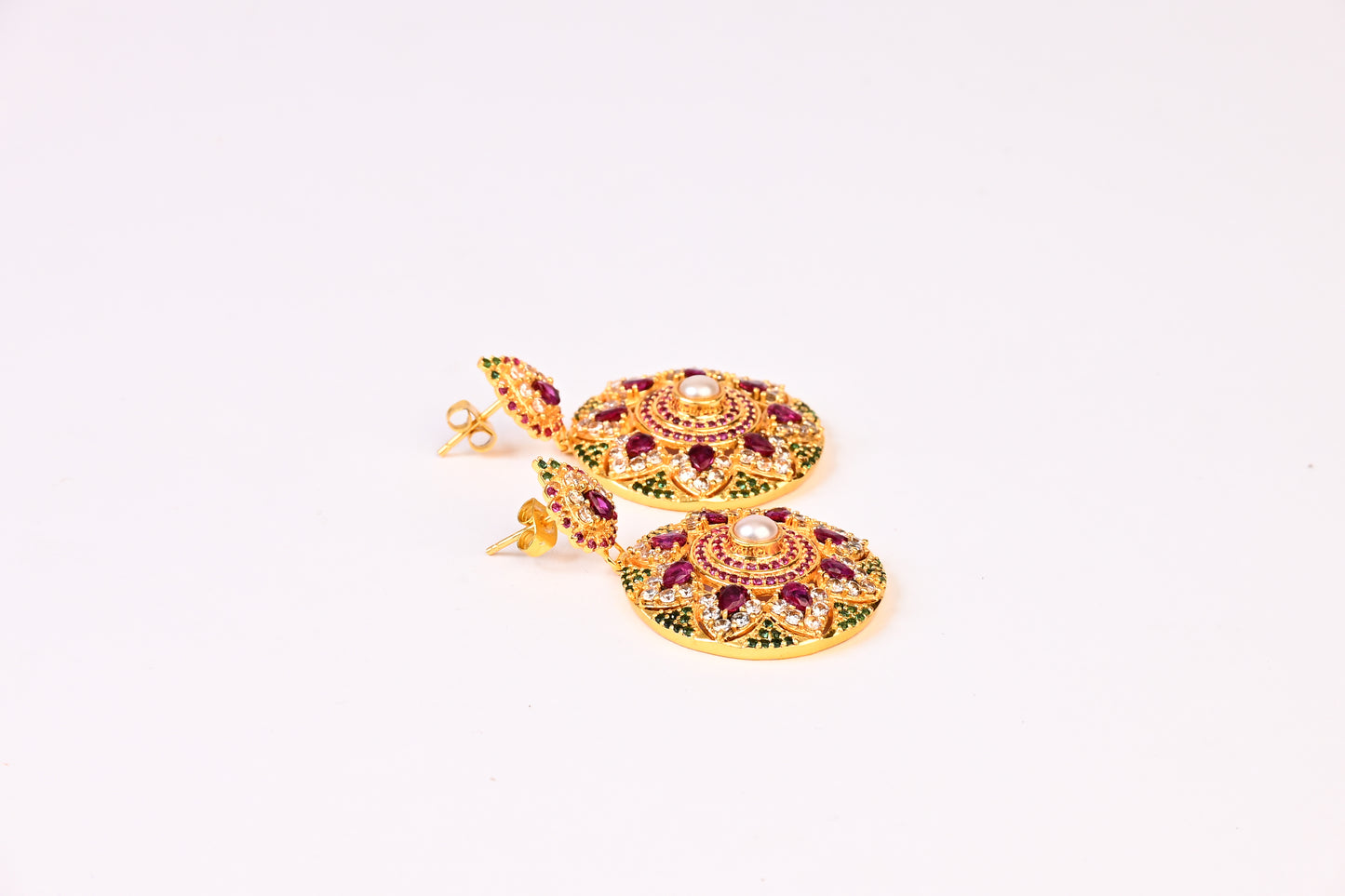 Heera Panna Ornate Earrings