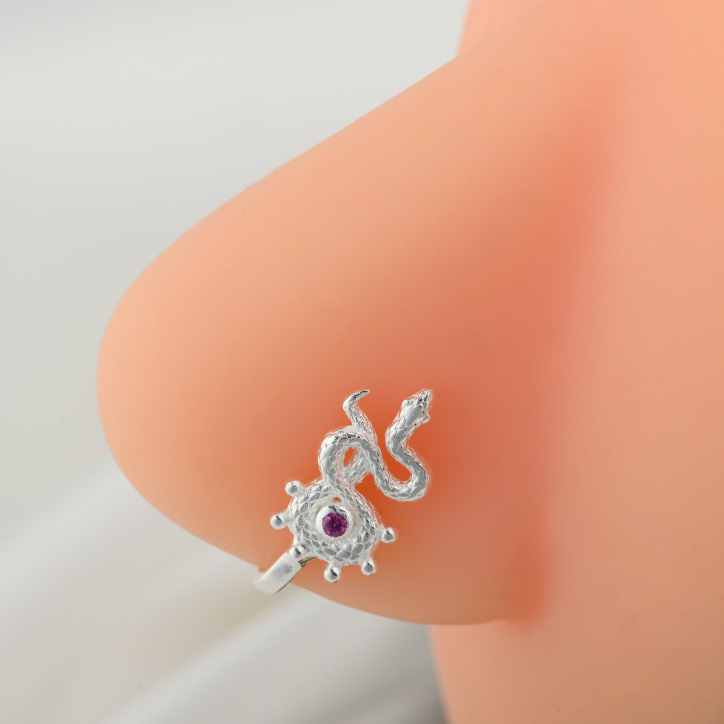 "The Serpent" Silver Nose Pin