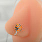 "Corbett Tigress" Silver Enamelled Nose Pin