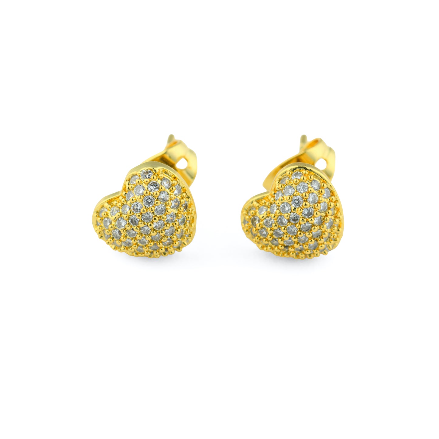 Zirconia Heart Studs