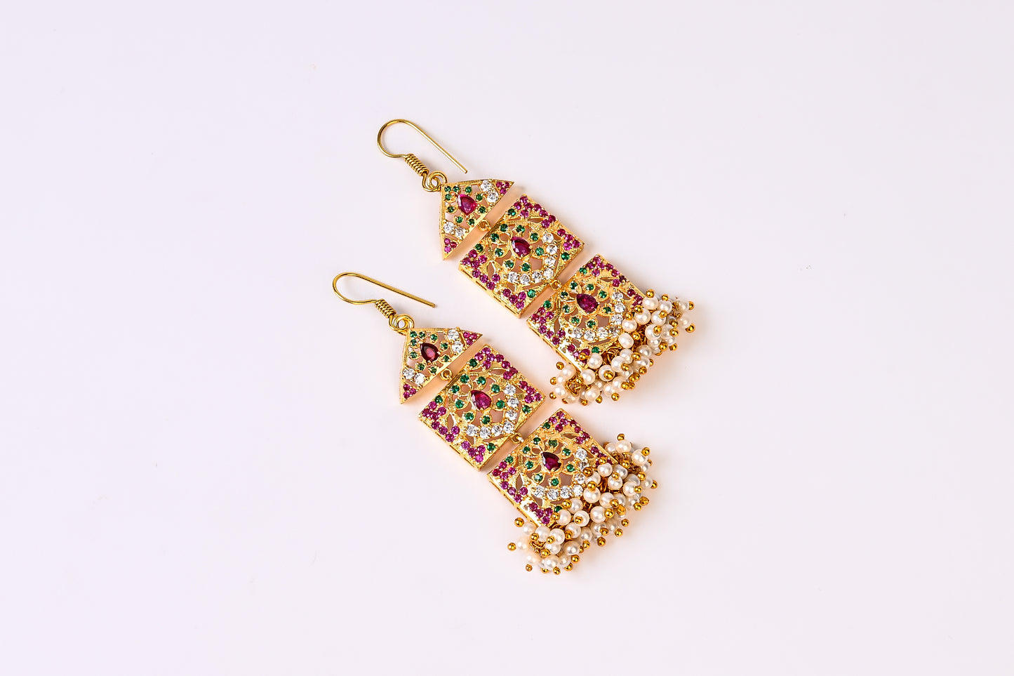 Heera Panna Jadau Earrings