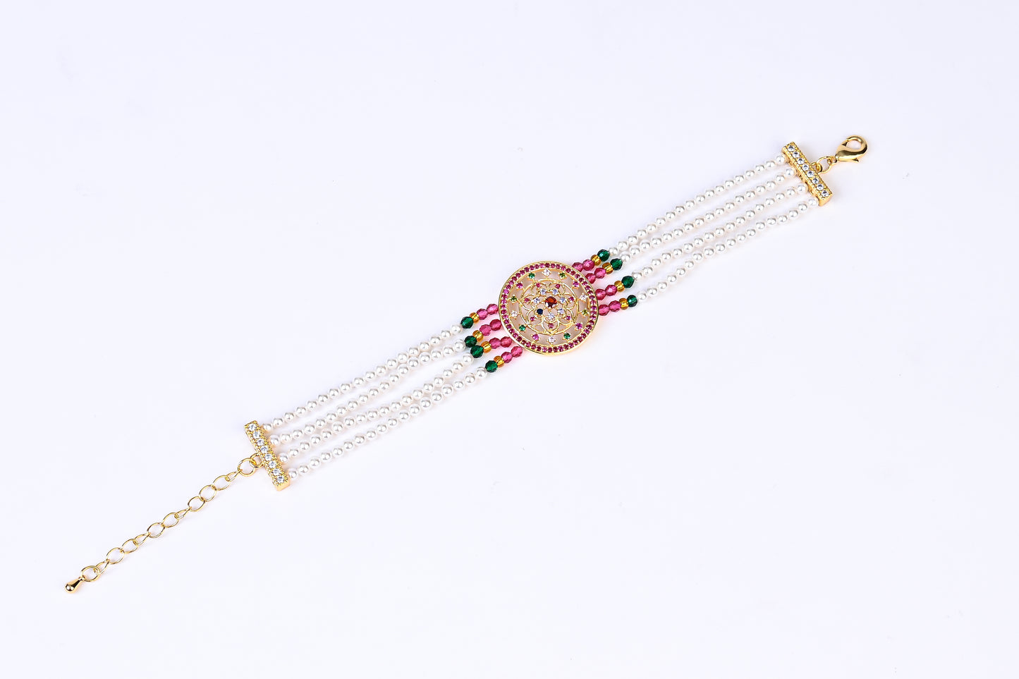 Heera Panna Moti Bracelet