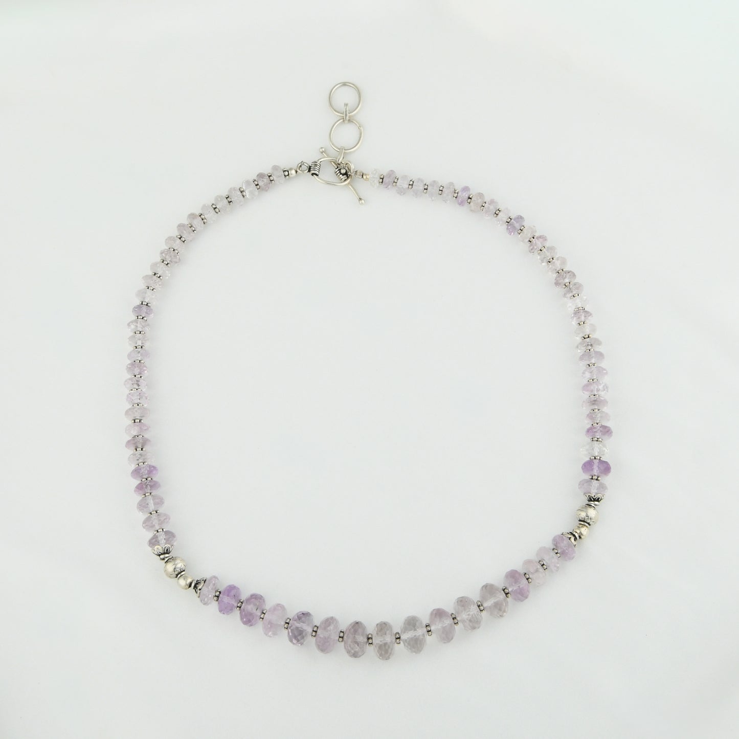Faceted Amethyst Necklace With Filigree Earrings