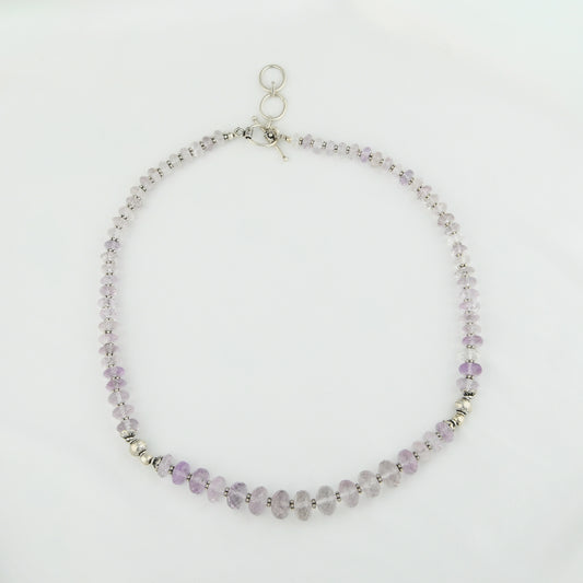 Faceted Amethyst Necklace With Filigree Earrings
