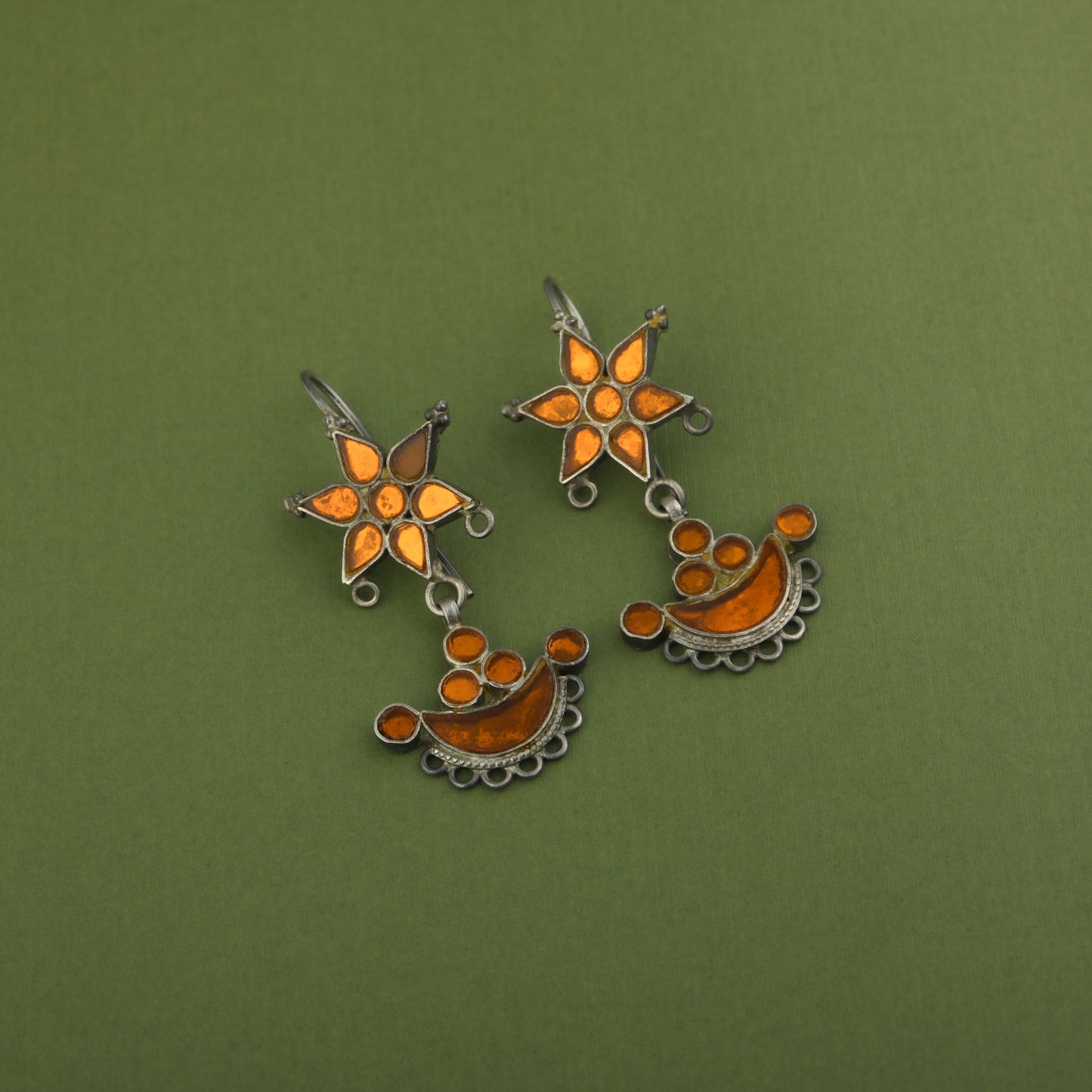 Madhu Chandrika Sun And Sand Silver Earrings