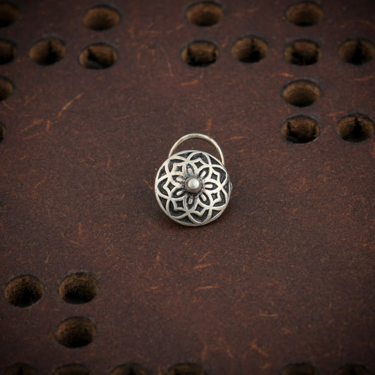 Silver Dome Nose pin