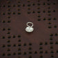 Meena Lotus Silver Nose Pin