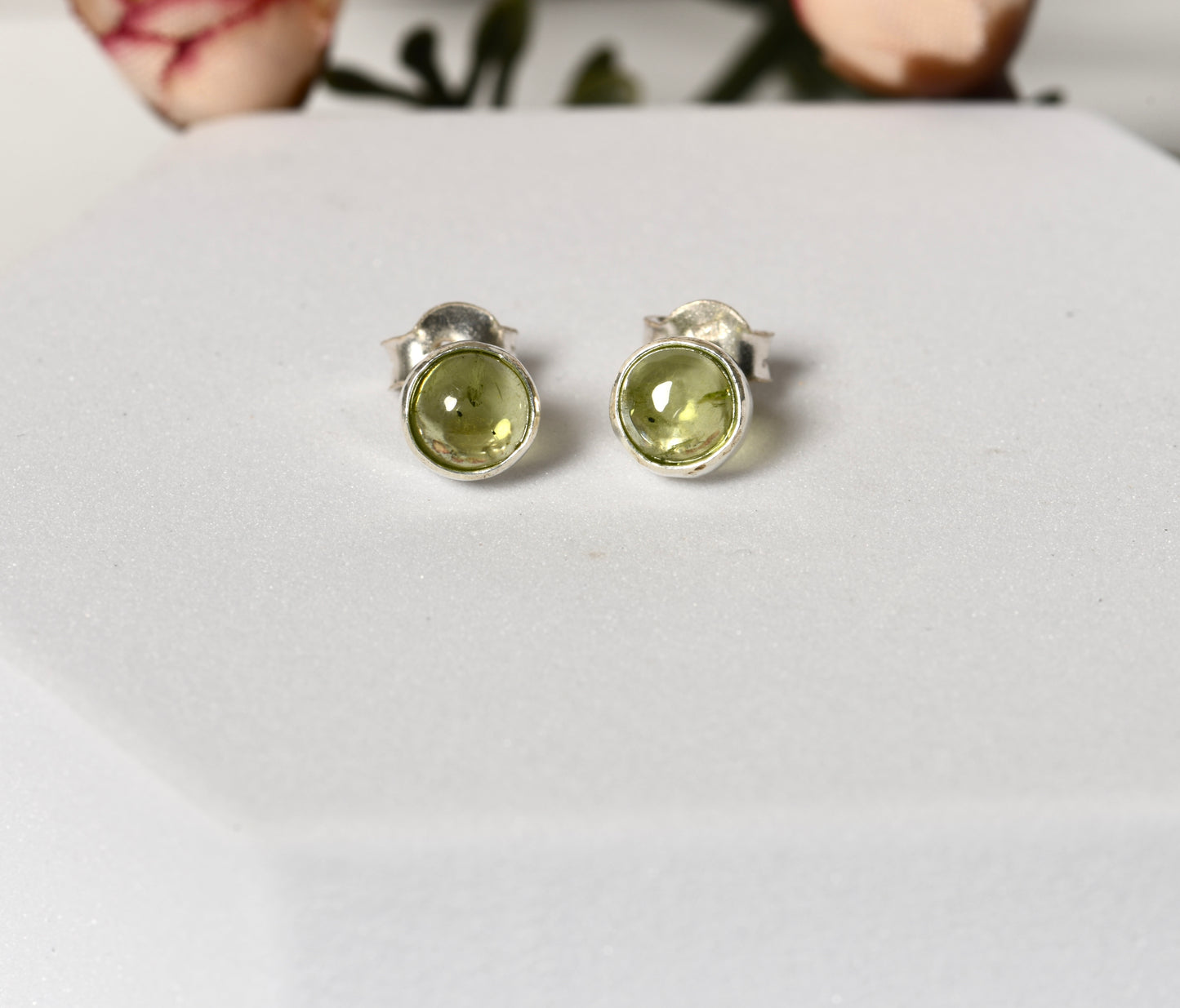 Peridot Silver Studs