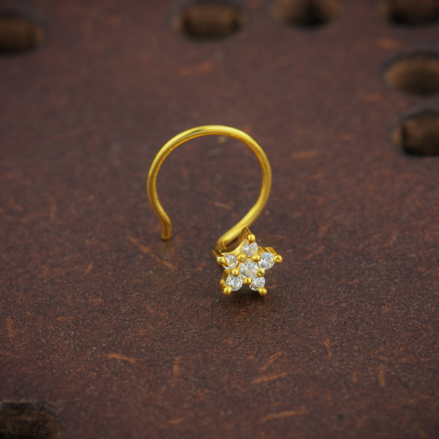 Little Star Gold Plated Silver Nose Pin