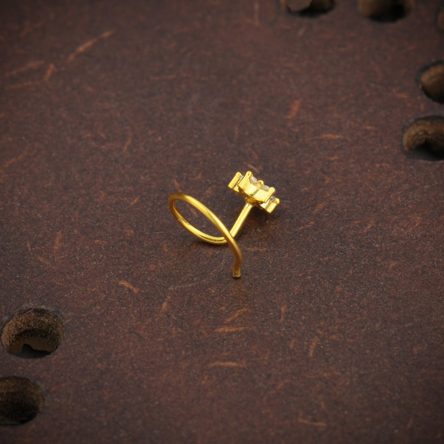 Little Star Gold Plated Silver Nose Pin