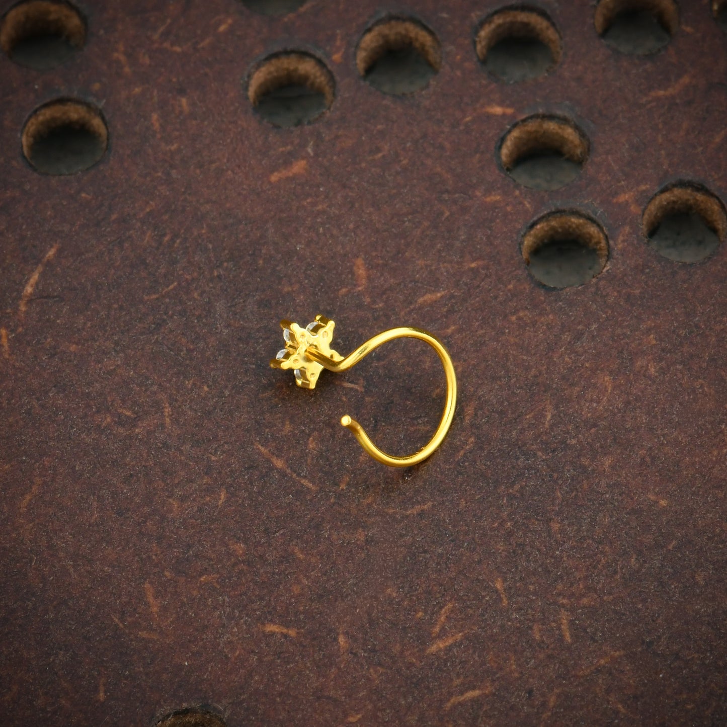 Little Star Gold Plated Silver Nose Pin