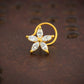 Champa Gold Plated Silver CZ Nose Pin