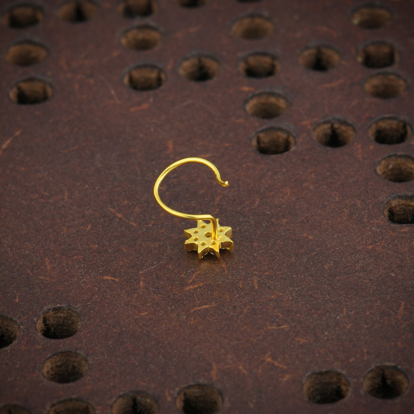 Gold Plated Twinkle Star Clip On Nose Pin