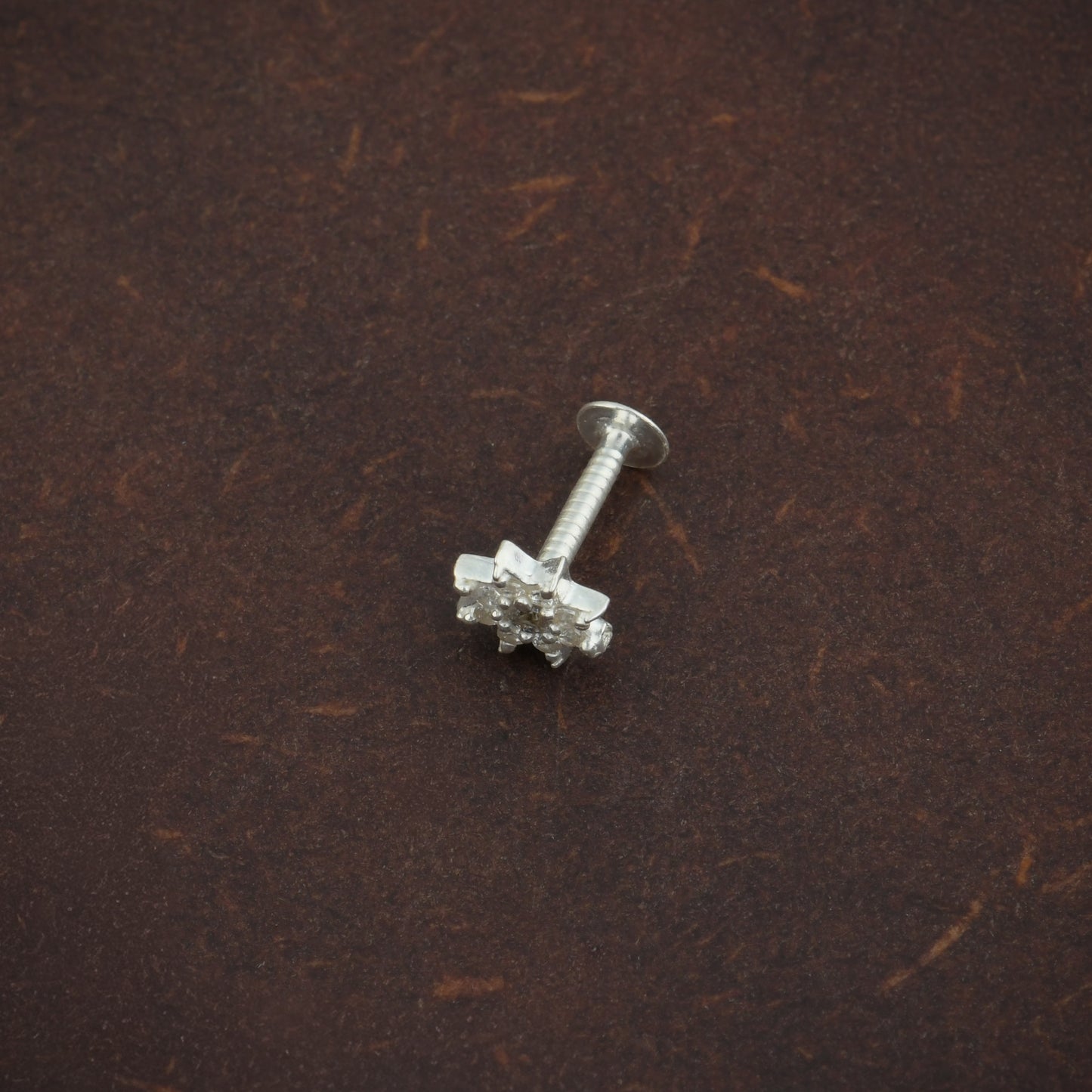 Twinkle Star Silver Nose Pin