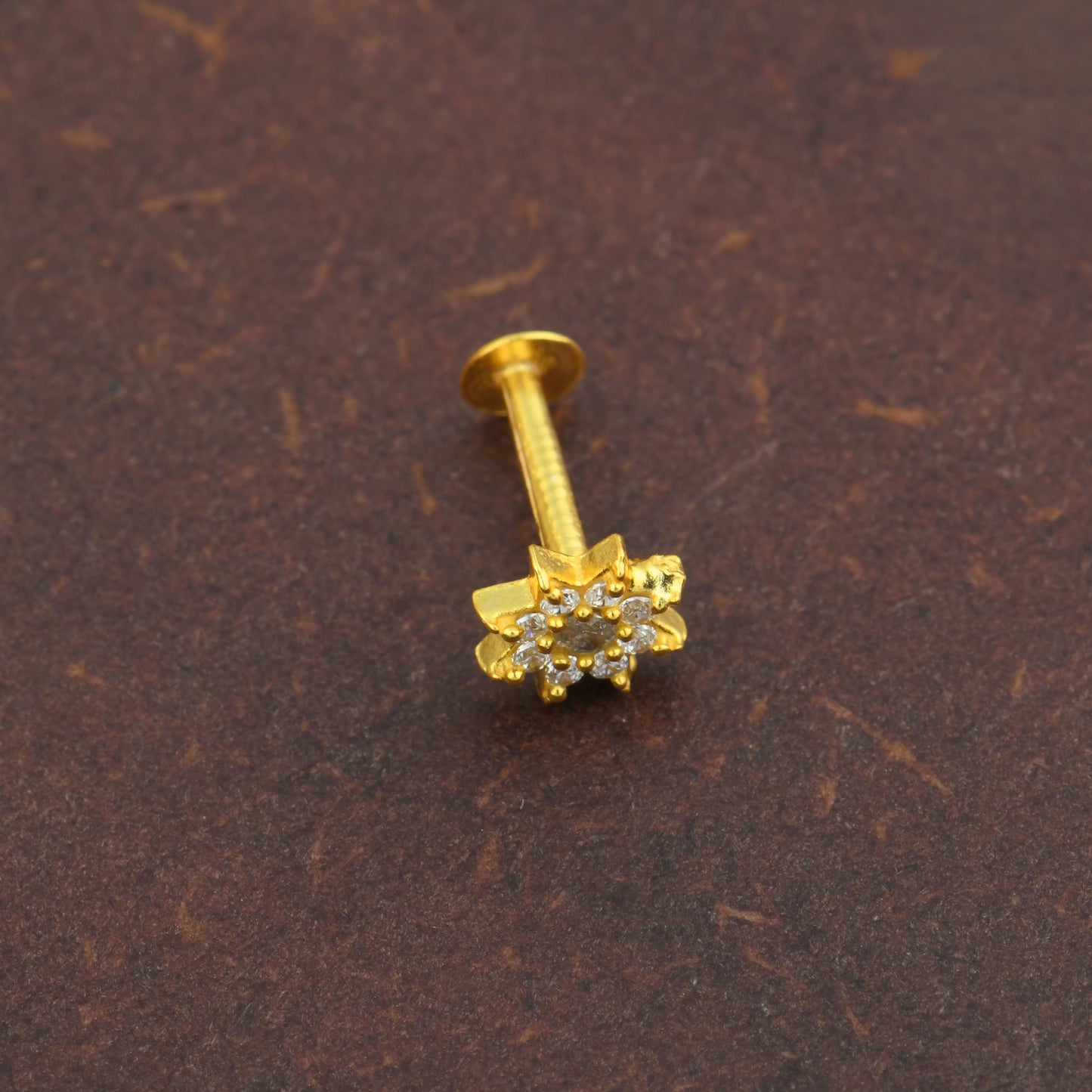 Gold Plated Twinkle Star Clip On Nose Pin