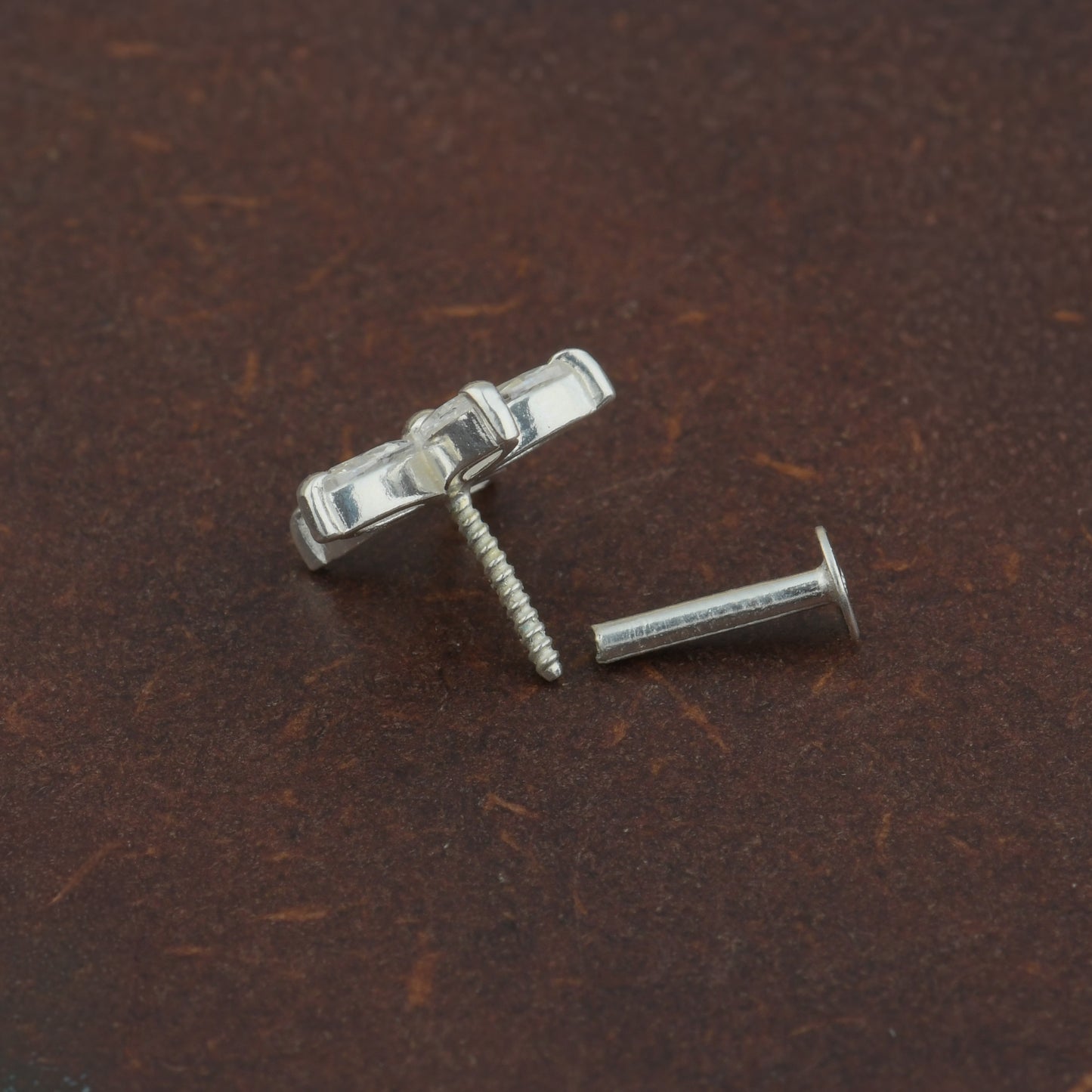 Champa CZ Silver Nose pin