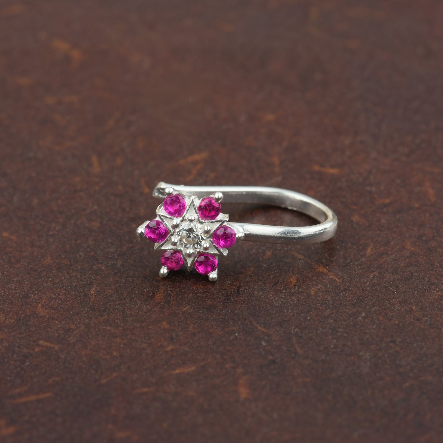 Shimmering Star Silver Nose Pin