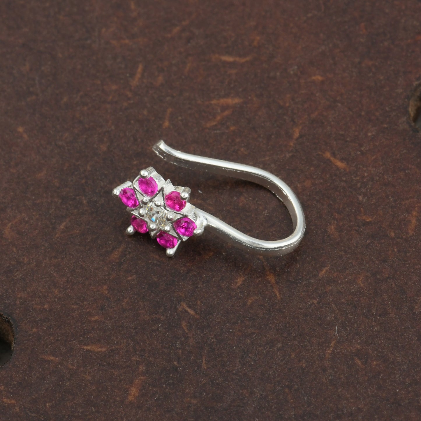 Shimmering Star Silver Nose Pin