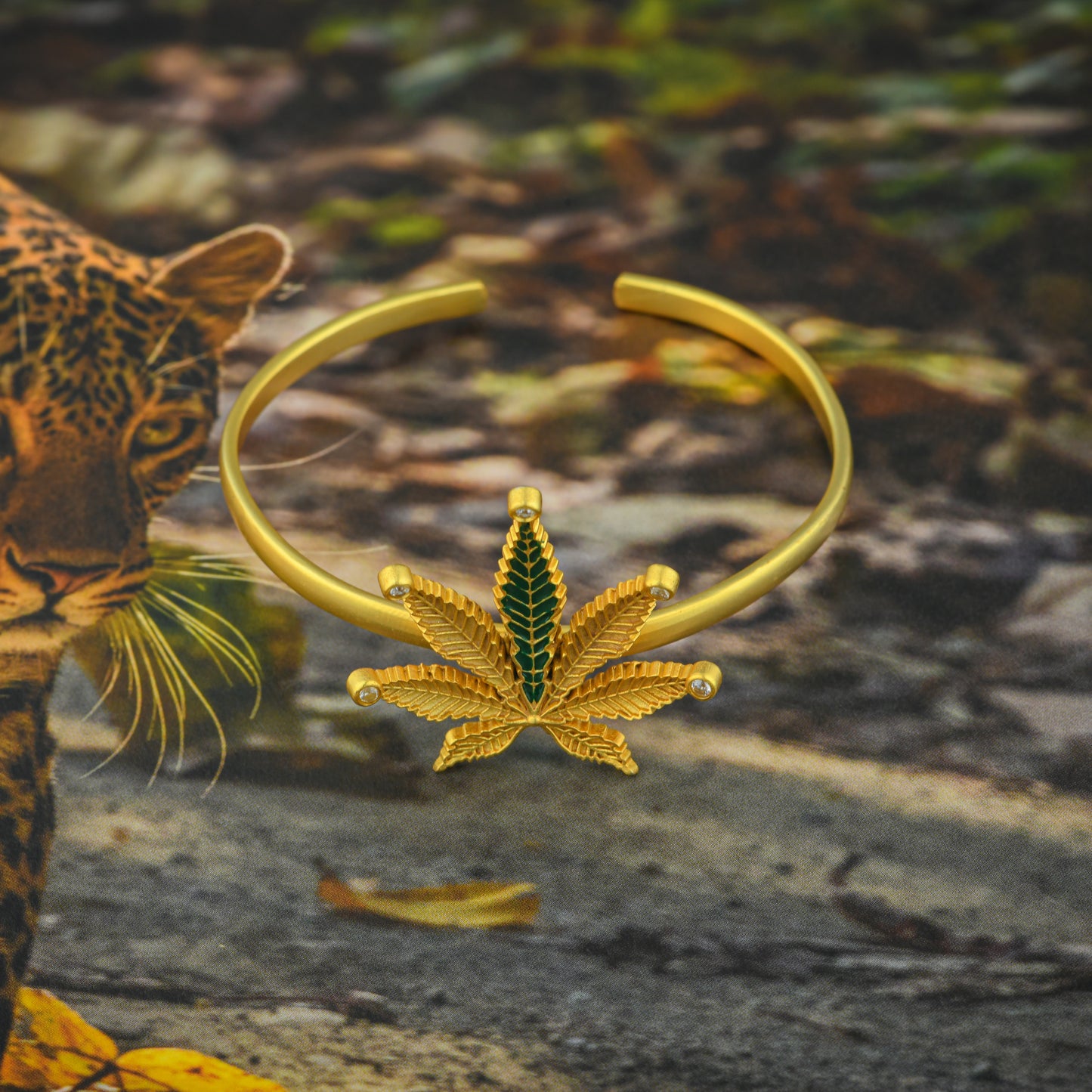 Corbett Canabis Cuff Bracelet