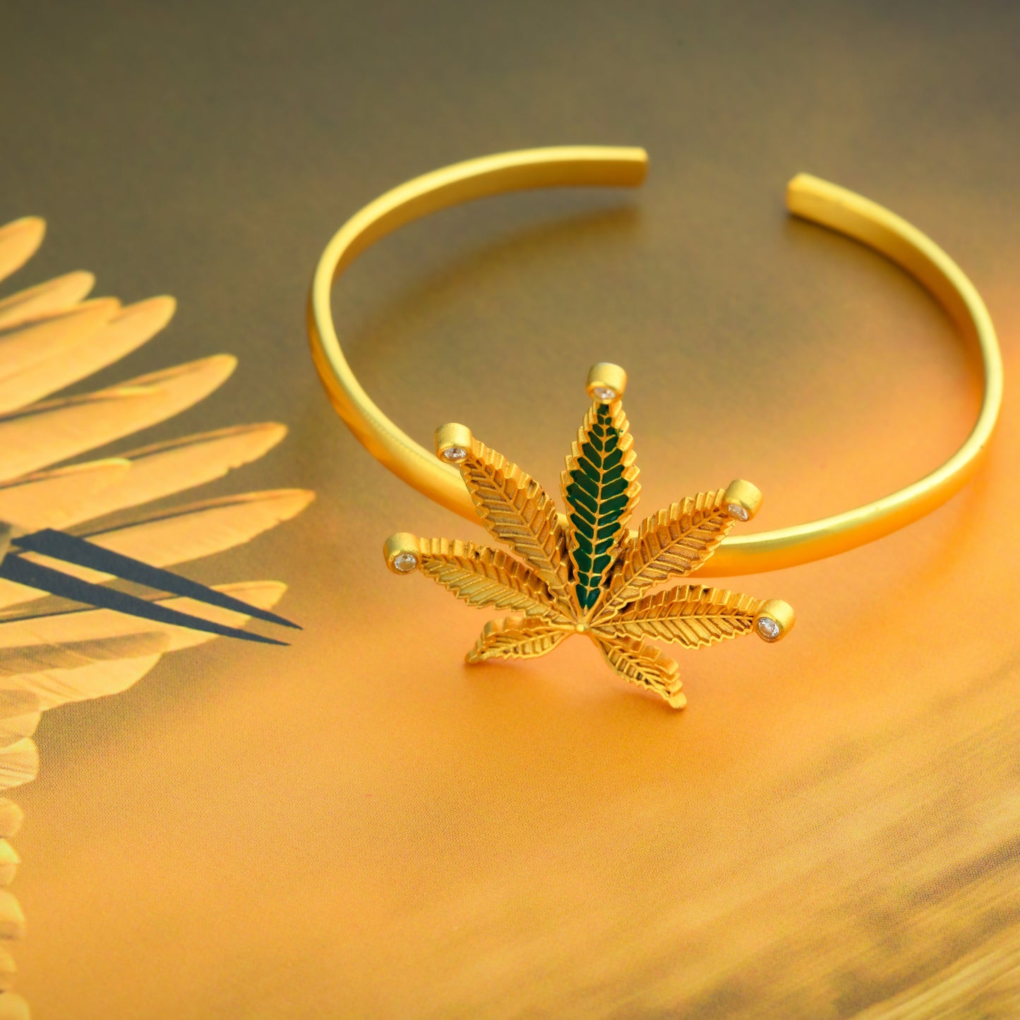 Corbett Canabis Cuff Bracelet