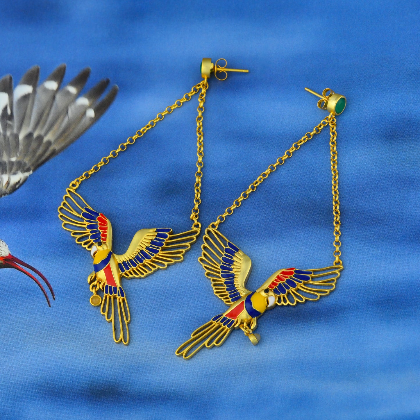 Corbett Plum Head Parrot Danglers