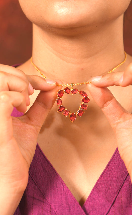 Heart of Rubies Necklace