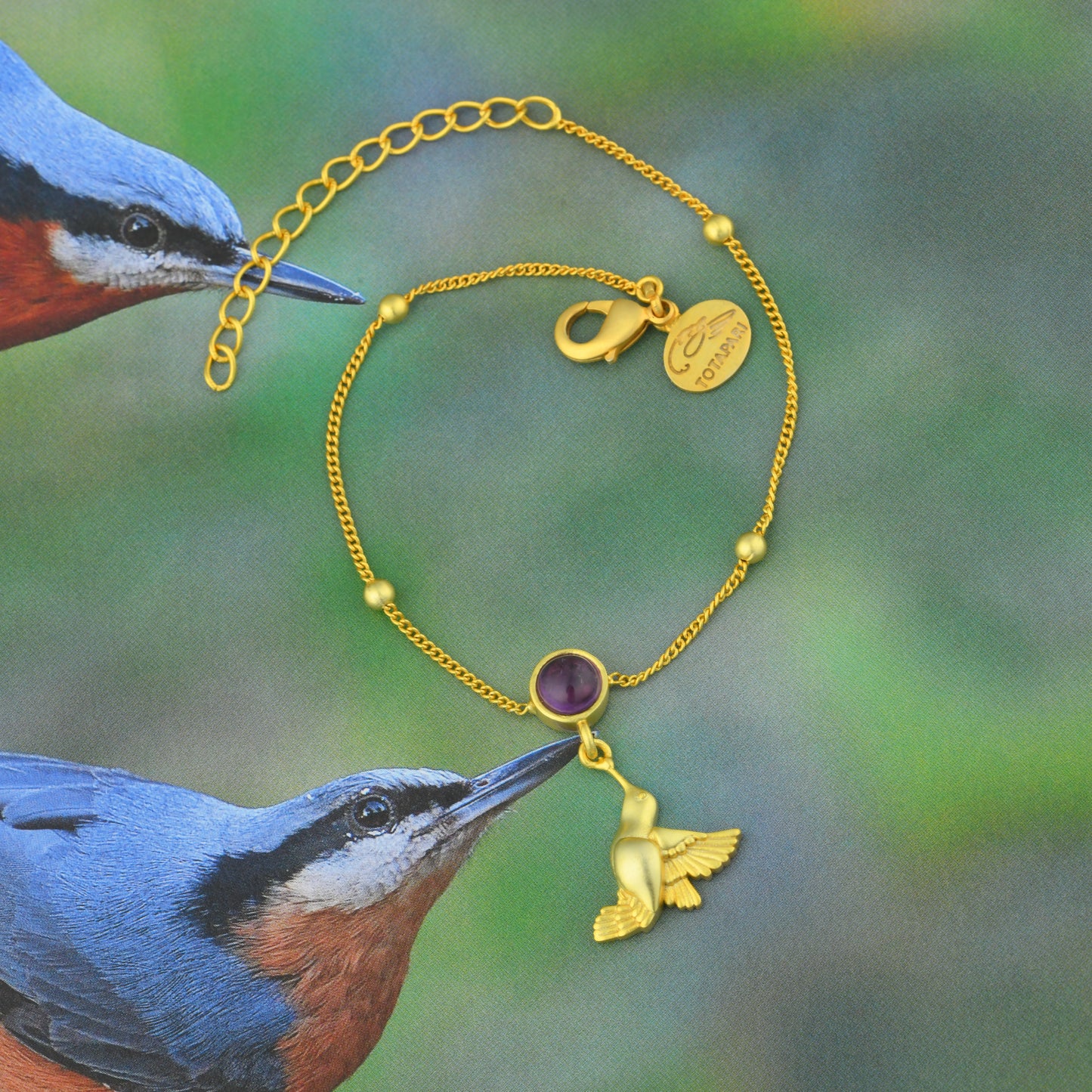 Green Bee Eater Bird Bracelet