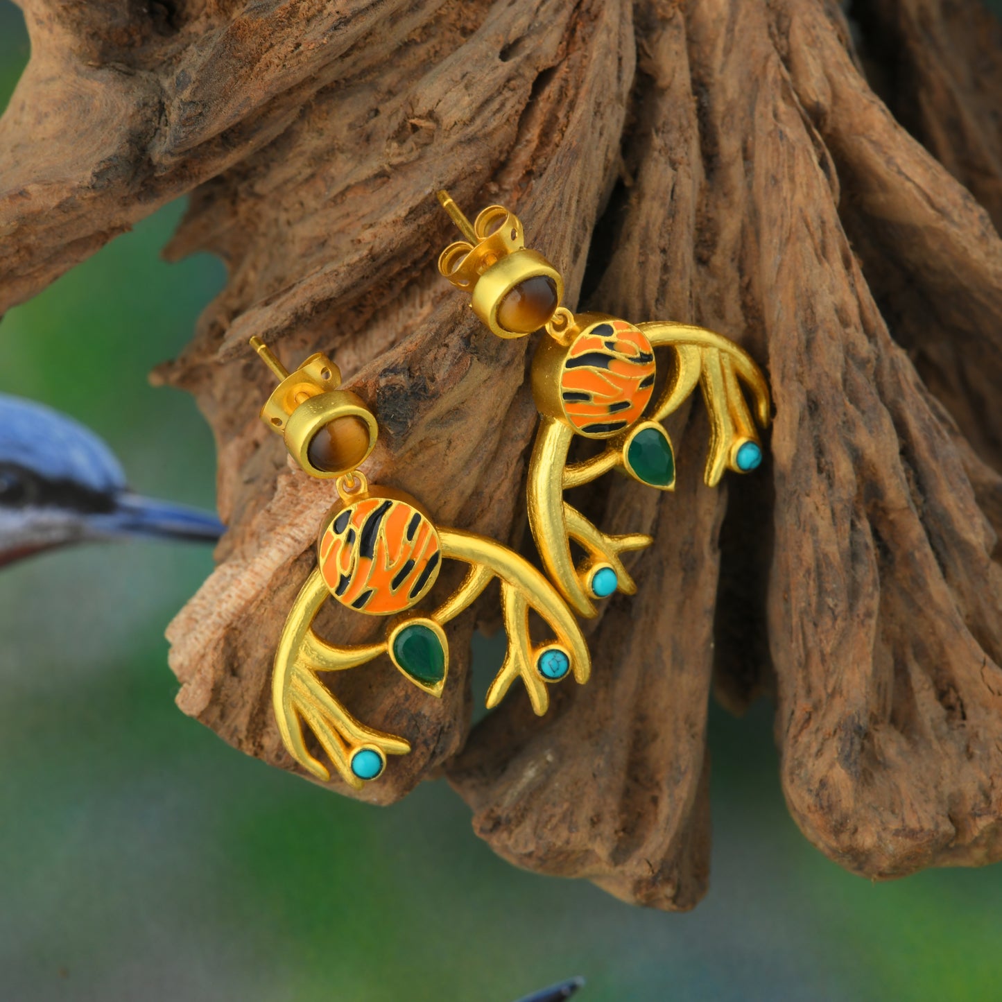 Corbett Tiger Eco System Earrings