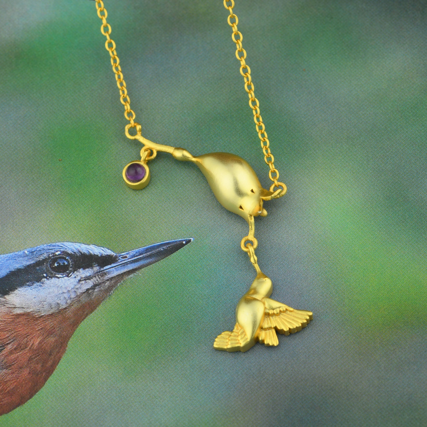Corbett Jacaranda Flower Necklace