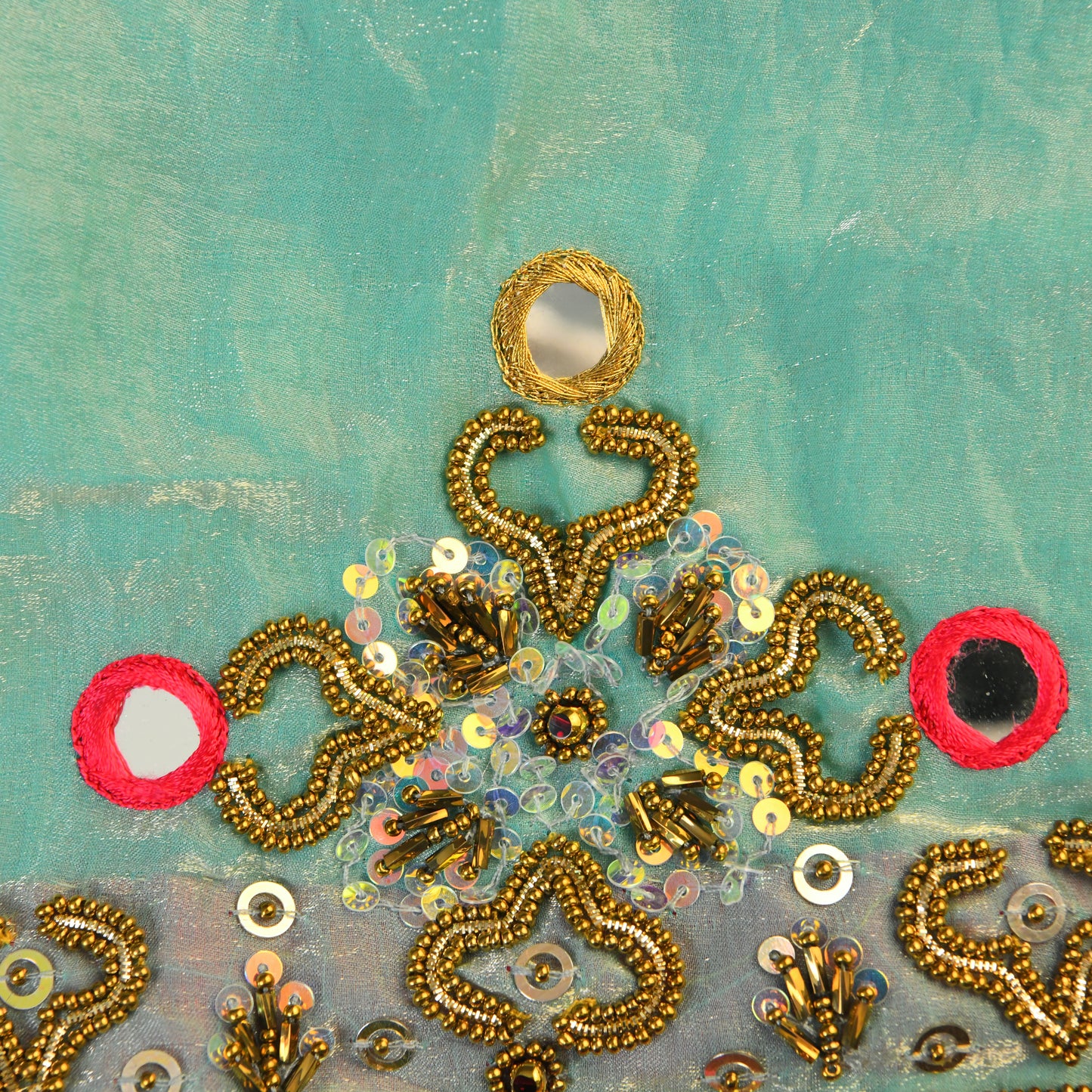 Verde Royale Hand Embroidery Saree