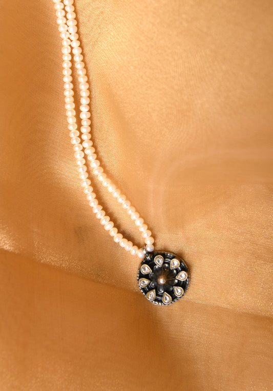 Silver Symphony Pearl Necklace