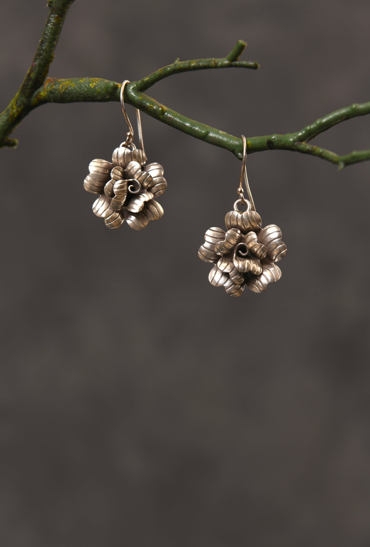 Handcrafted Blooming Rose Earrings