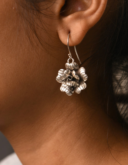 Handcrafted Blooming Rose Earrings